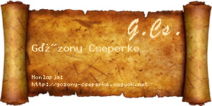 Gózony Cseperke névjegykártya